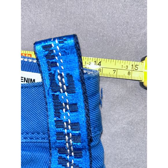 Authentic Off-White Bold Blue Skinny Jeans - Designer Streetwear Size 26 EUC - Picture 7 of 13